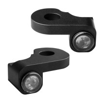 NANO Series Handlebar Turn Signals — 12V, Harley-Davidson fitment, Front L/R, Black