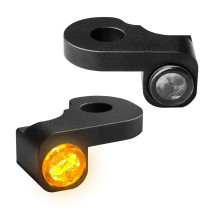 NANO Series Handlebar Turn Signals — 12V, Harley-Davidson fitment, Front L/R, Black