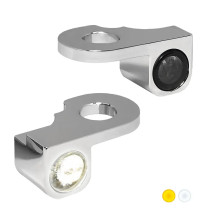 NANO Series Handlebar Turn Signals — 12V, Pair, Chrome, Harley-Davidson®