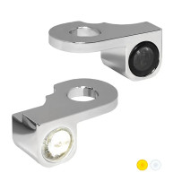 NANO Series Handlebar Turn Signals — 12V, Pair, Chrome, Harley-Davidson®