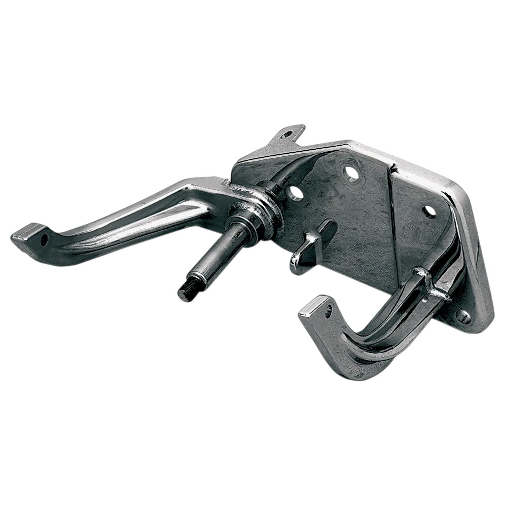 Chrome Rear Brake Lever Mounting Bracket — Chrome, fits FLST