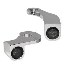 NANO Series Handlebar Turn Signals — 12V, front left/right, chrome