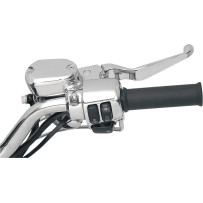 Handlebar Control Kit — 25.4 mm clamp, 12.7 mm bore, Chrome
