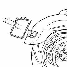 License Plate Mount — Fits all 99-17 HD models with OEM taillights, Black