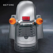 License Plate Mount Adapter Cubes — Rear mount, black, pair