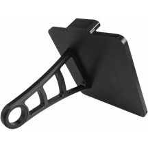 Side Mount License Plate Holder w/Plate Lights — Side mount, Black