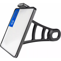 Side Mount License Plate Holder w/Plate Lights — Side mount, Black