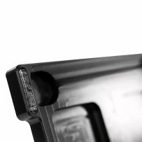 License Plate Holder 3-in-1 for EU Countries — Rear, Bolt-On, Black