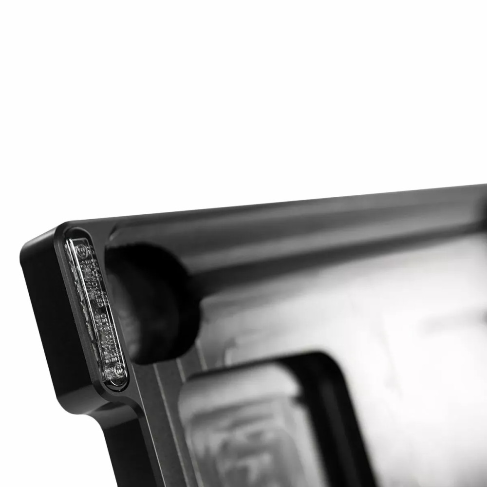 License Plate Holder 3-in-1 for EU Countries — Rear, Bolt-On, Black