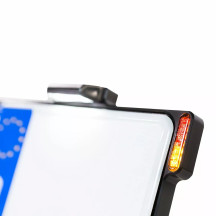 License Plate Holder 3-in-1 for EU Countries — Rear, Bolt-On, Black