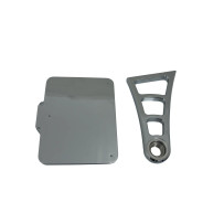 License Plate Side Mounts — 20×22 cm, 3/4" axle, anodized black or chrome