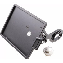 License Plate — 17 cm height, 21 cm width, rear axle mount, black