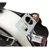 Laydown License Plate Mount — fits Harley-Davidson®, rear mount, chrome