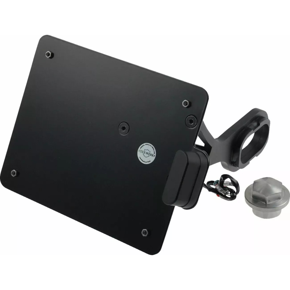 License Plate — 17 cm × 21 cm, black