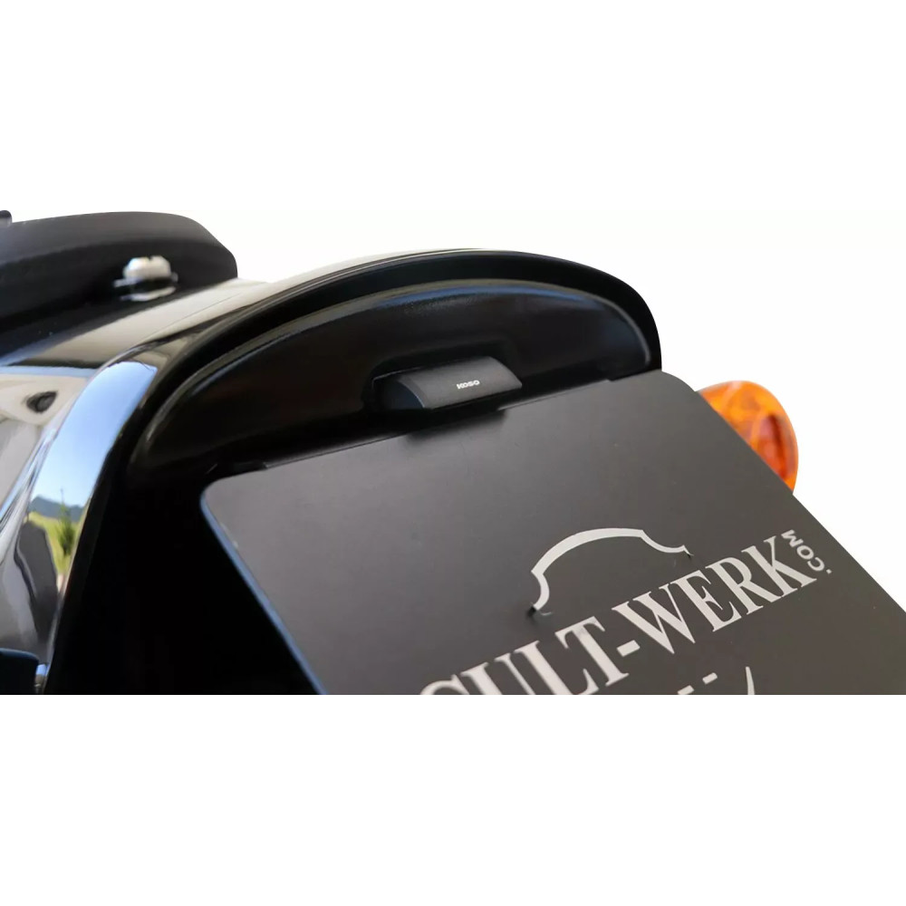 License Plate Bracket — Black, steel and ABS, HD-BRO078