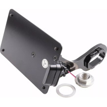 License Plate Holder — 13 cm (5-1/8") height, 21 cm (8-1/4") width, black