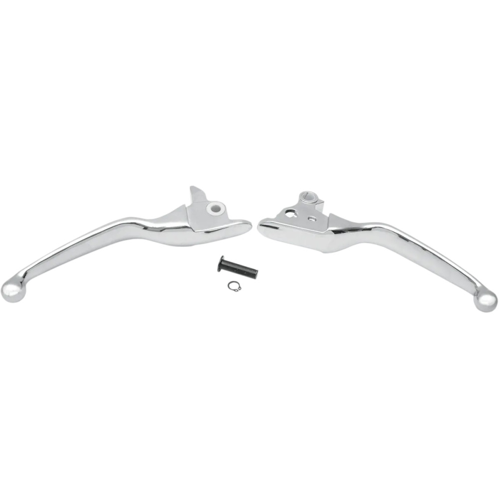 Wide Blade Lever Set — Brake, Clutch, Chrome