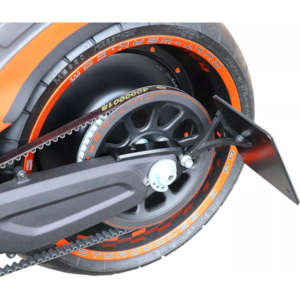 Placa de matrícula — 14 cm (5-1/2"), 18 cm (7"), negro