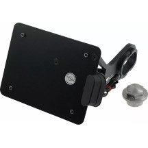 Placa de matrícula — 14 cm × 18 cm, negra