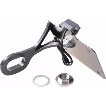 Placa de matrícula — 14 cm × 18 cm, negro