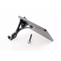 Soporte de matrícula RH975 — 17 cm alto, 21 cm ancho, negro, LED