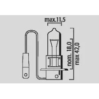 Halogen Headlight Bulbs — PK22s (H3), 12V 55W