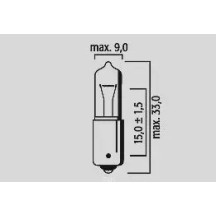 Filament Bulbs — BA9s (H10W), 12V, 20W, 10-pack