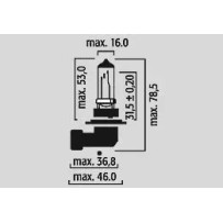 Halogen Headlight Bulbs — 12V 51W, P22d 90° (9006)