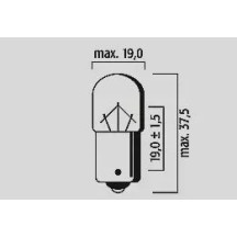 Filament Bulbs — 12V 10W, BAU15s (7507), Amber