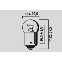 Replacement Bulb 12V/15W — 12V 15W, BA15s (1156), 10-pack, white