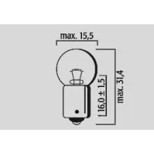 Bombilla de repuesto 12V/4W — BA9s (H10W), paquete de 10, blanco