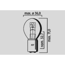 Replacement Bulb 12V 25/25W — 12V, 25W, BA20d (S2), White, 10 units