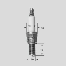 Champion Spark Plugs — Thread reach 19 mm, Thread size 10 mm, Hex 16 mm (5/8"), Spark gap 0.8 mm, Heat range 6