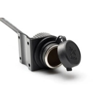 Cigarette Lighter Socket with Cable Harness — 12V 15A, 160 cm, black