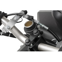 Cigarette Lighter Socket with Cable Harness — 12V 15A, 160 cm, black