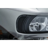 Mesh Headlight Vent Accents — Black, Pair