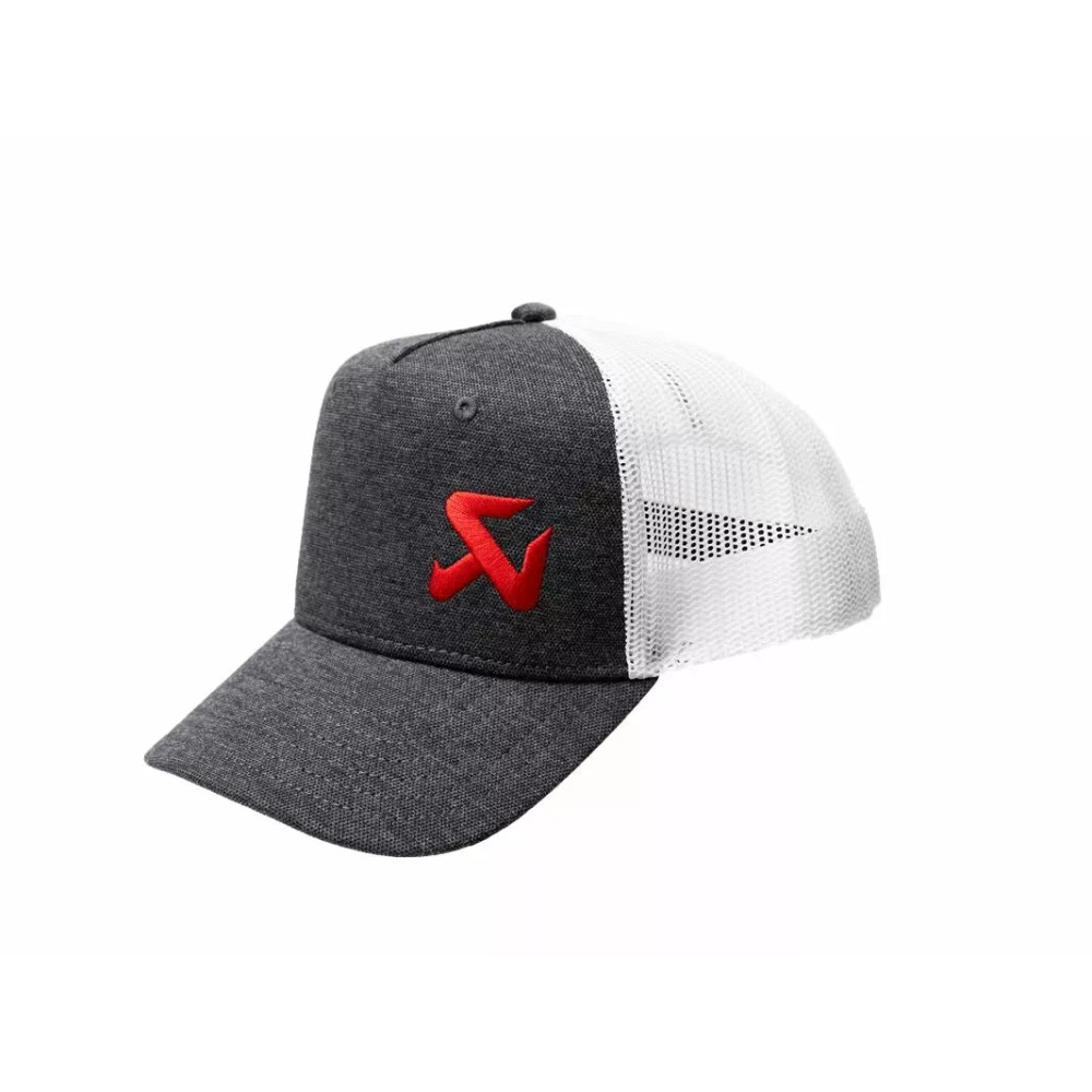 Kid's Akrapovic Trucker Hat — One Size, Snapback, Gray