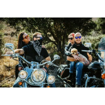 Pañuelo de algodón — 22" x 22", negro