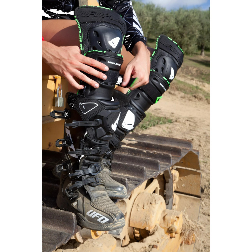 Mokaite Knee/Shin Guard — One Size, Black, Green