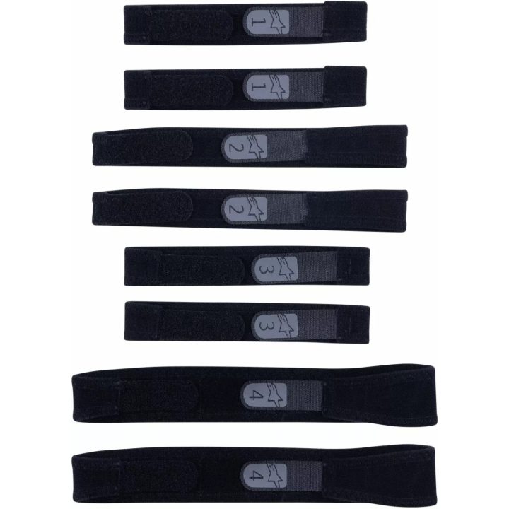 Juego de correa simple RK-7/10 Series PLASMA para rodillera — L/XL, negro