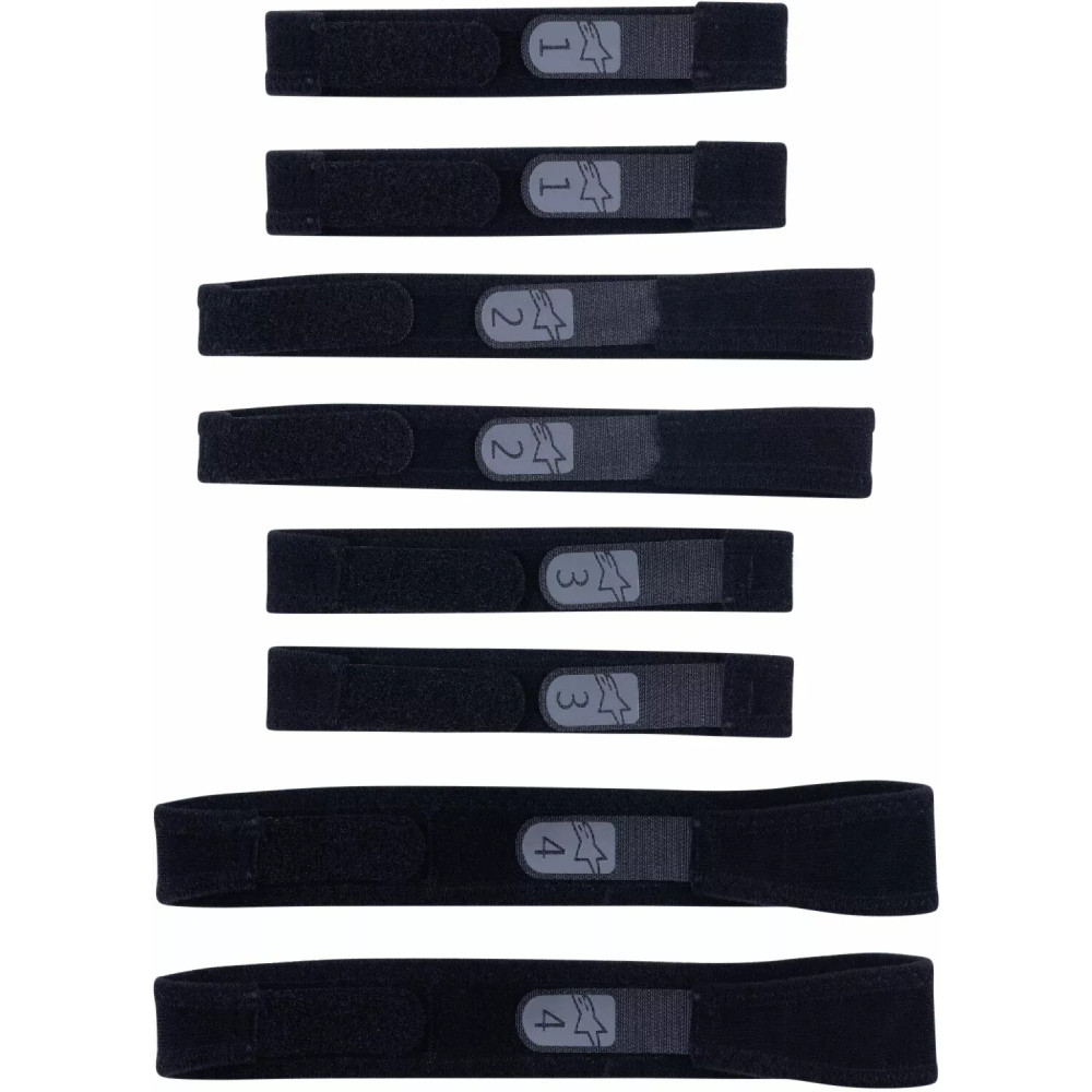 Juego de correa simple RK-7/10 Series PLASMA para rodillera — L/XL, negro