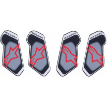 RK-7 Hinge Cover Sticker Replacement Set — RK-7 Plasma, knee, Black/Gray/Red