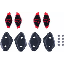 RK-10 Hinge Cover & Sticker Replacement Set — Supertech RK-10 Plasma, Black/Red