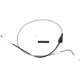 Cable de ralentí trenzado de acero inoxidable — 97.5 cm de carcasa, 12.4 cm de recorrido, plateado