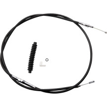 High-Efficiency Black Vinyl Clutch Cable — 203 cm (80"), 89 mm (3-1/2") travel, adjuster 65 cm (25-1/2")