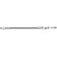 Universal Stainless Steel Braided Oil Line — 1/8" NPT, 11/32" ID, 12" length, Chrome