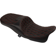 Asientos Touring de alcance extendido Freedom — ancho del asiento 15", largo 30-1/2", Negro/Rojo