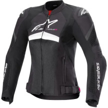 Chaqueta Stella T-GP Plus R v4 Air — L, Mujer, Negro/Blanco