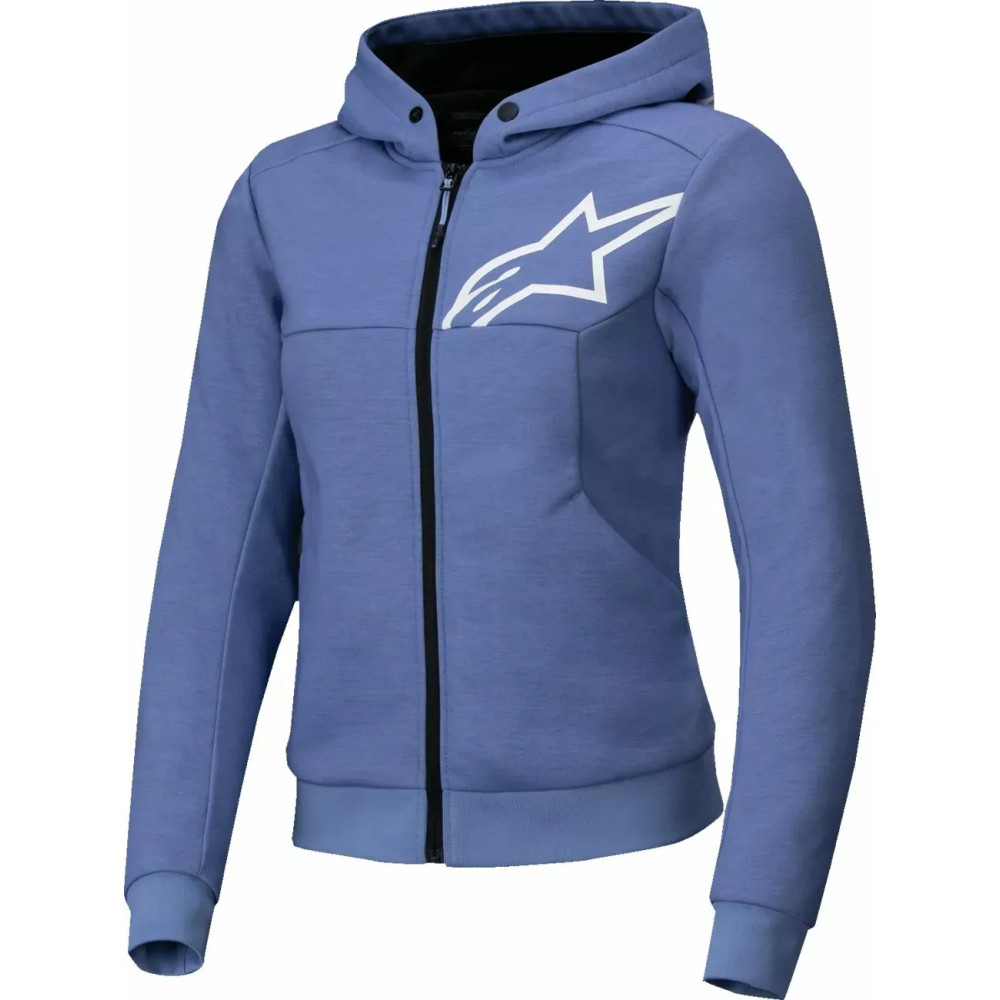Stella Chrome v2 Sport Sudadera con capucha — XS, ajuste Sport, Azul, Blanco, Violeta