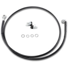 Extended Length Black Vinyl Brake Line Kit — 140.5 cm (55-1/4"), Oversize +25.4 cm (10"), Front